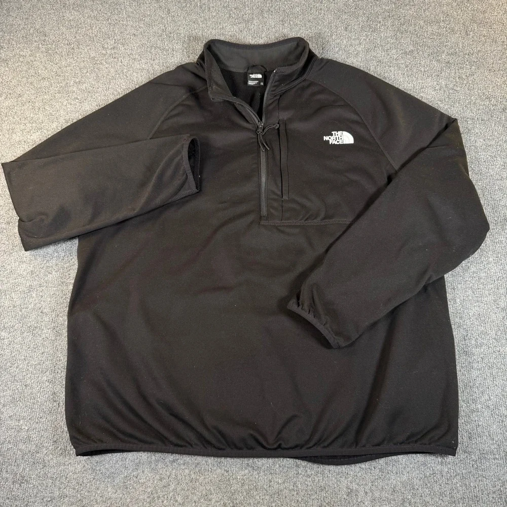 The North Face Canyonlands 1/2 Zip Fleece Pullover Black NF0A5G9W Mens XXL #3799